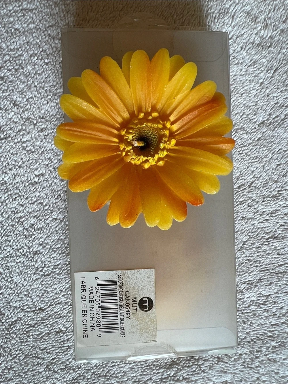 Yellow Chrysanthem Floater Candles